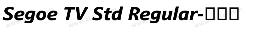 Segoe TV Std Regular字体转换